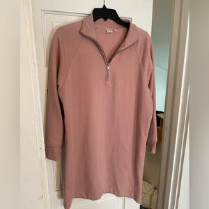 GAP Women's Long Sleeve Quarter-Zip Dress